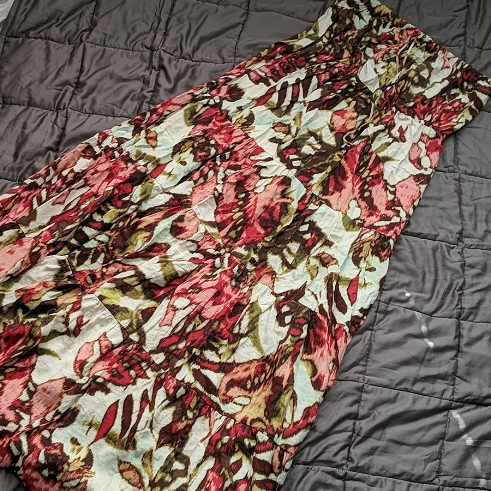 Abstract floral maxi dress